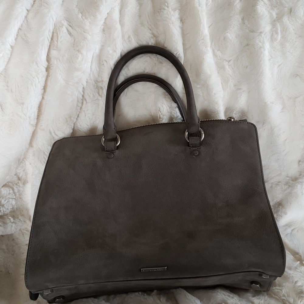 Rebecca Minkoff Grey Suede Handbag - Picture 8 of 12